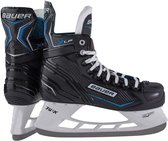 Patin de hockey sur glace Bauer XLP noir-argent-bleu (taille 45,5) affûté. Conseil de commande pour commander 1 pointure au dessus de la pointure habituelle !