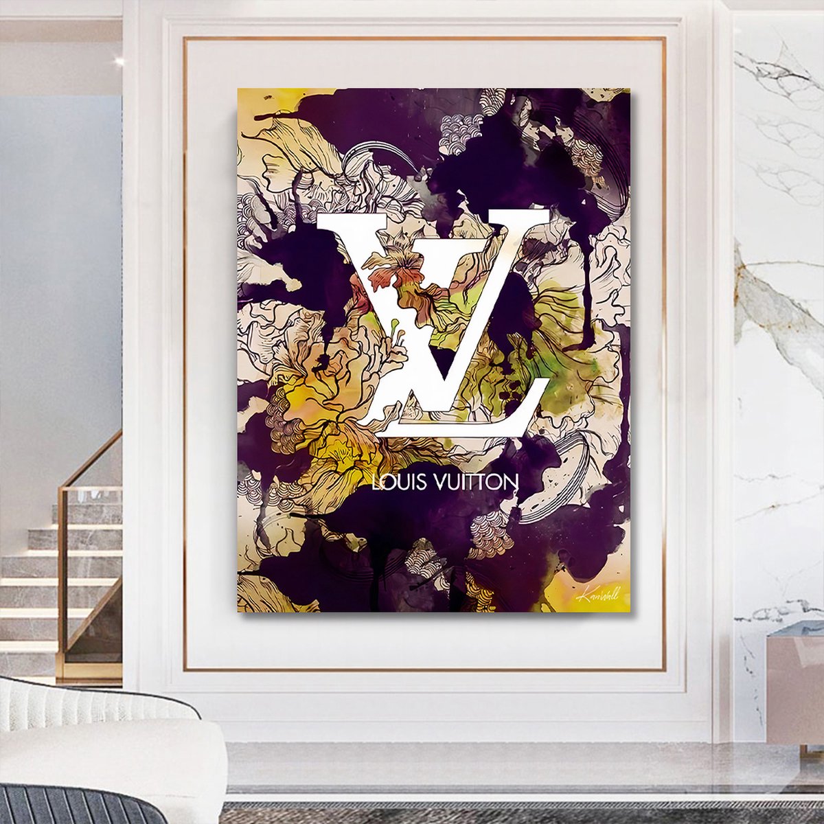 LOUIS VUITTON tableau plexiglass fleurs sac Louis Vuitton résine epoxy de  FRANY-LA-CHIPIE (2023) : Peinture Collage, Résine sur Plexiglas - SINGULART