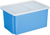 Sunware opslagbox 51 liter blauw 59 x 39 x 29 cm met afsluitbare deksel