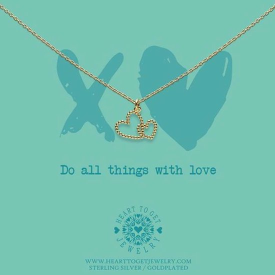 Heart to Get, ketting dubbele hartje nopjes, N504DDH20G | bol.com