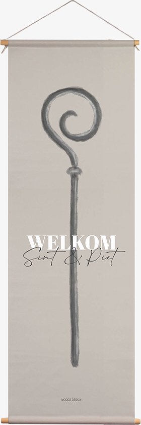 MOODZ design | Textielposter | Welkom Sint & Piet | Sinterklaasfeest | 40x120 cm