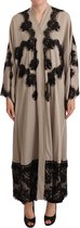 Dolce & Gabbana - Robe caftan longue Abaya en dentelle de Silk beige