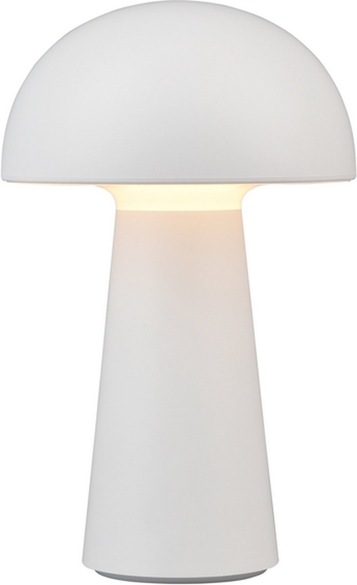 Bol.com REALITY LENNON - Tafellamp - Wit - incl. 1x SMD 2W - Oplaadbare - Buitenlamp - Dimbaar - Buitenverlichting - IP44 aanbieding