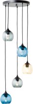 Brilliant | Suspension Amiri 5 flammes multicolore | 5x D45, E14, 25W, adapté aux lampes suspendues (non incluses)