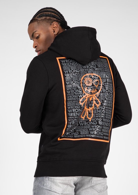 LUCCA HOODIE - BLACK/ORANGE medium