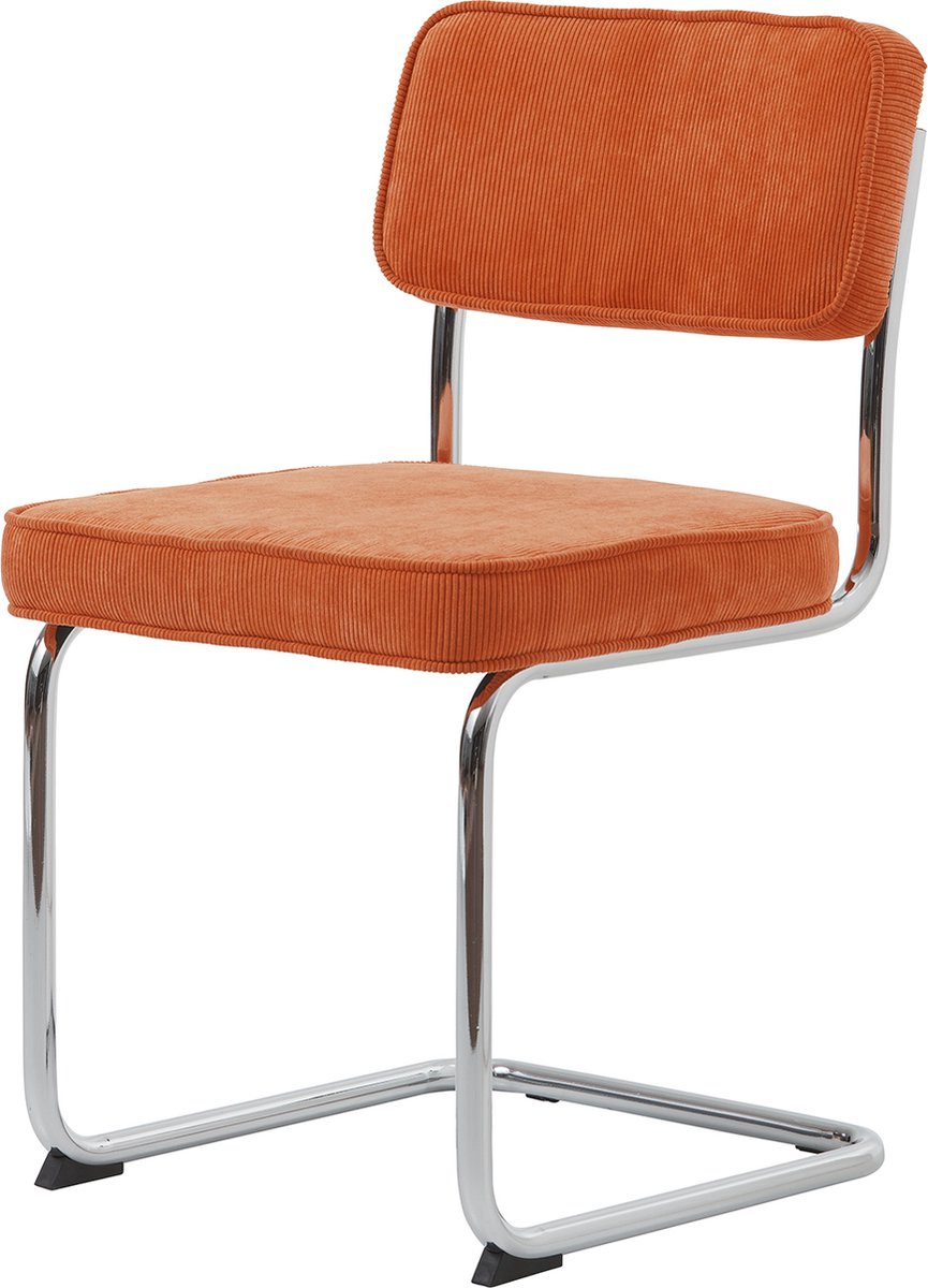 Eetkamerstoel Rupert Oranje Fabric - Giga Living