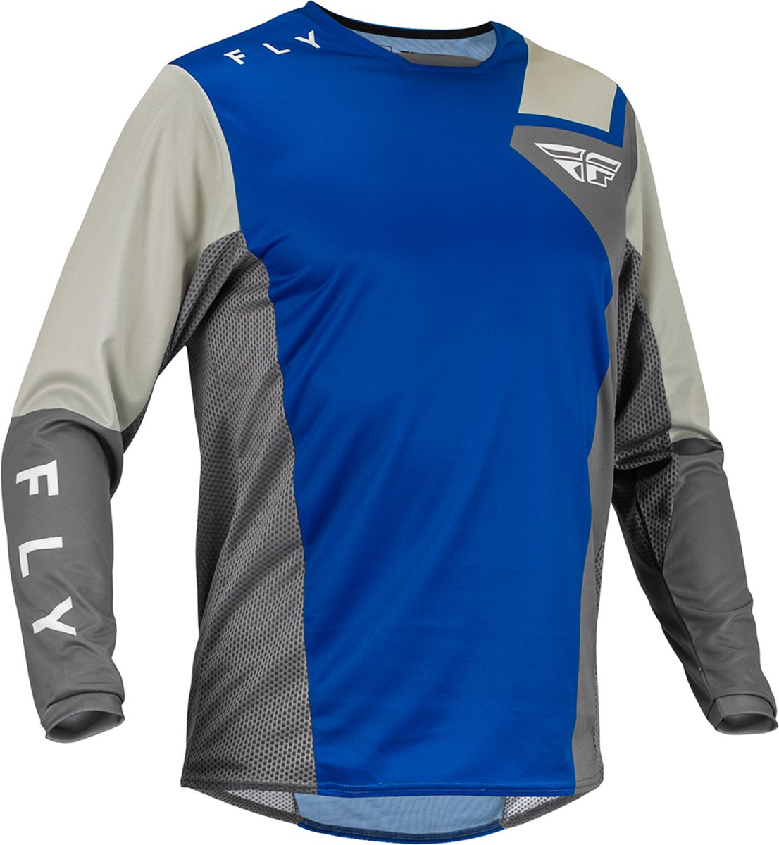 Fly Racing MX Jersey Kinetic Jet Blue Grey White M - Maat - Jas