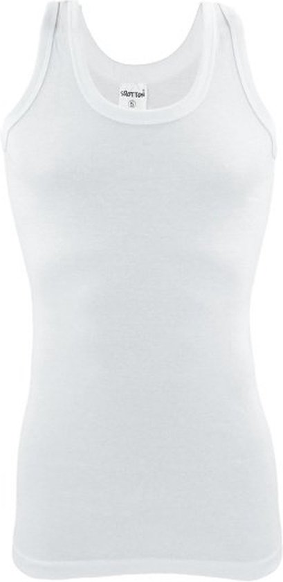 Heren onderhemd - SQOTTON® - 100% katoen - Wit - Maat M