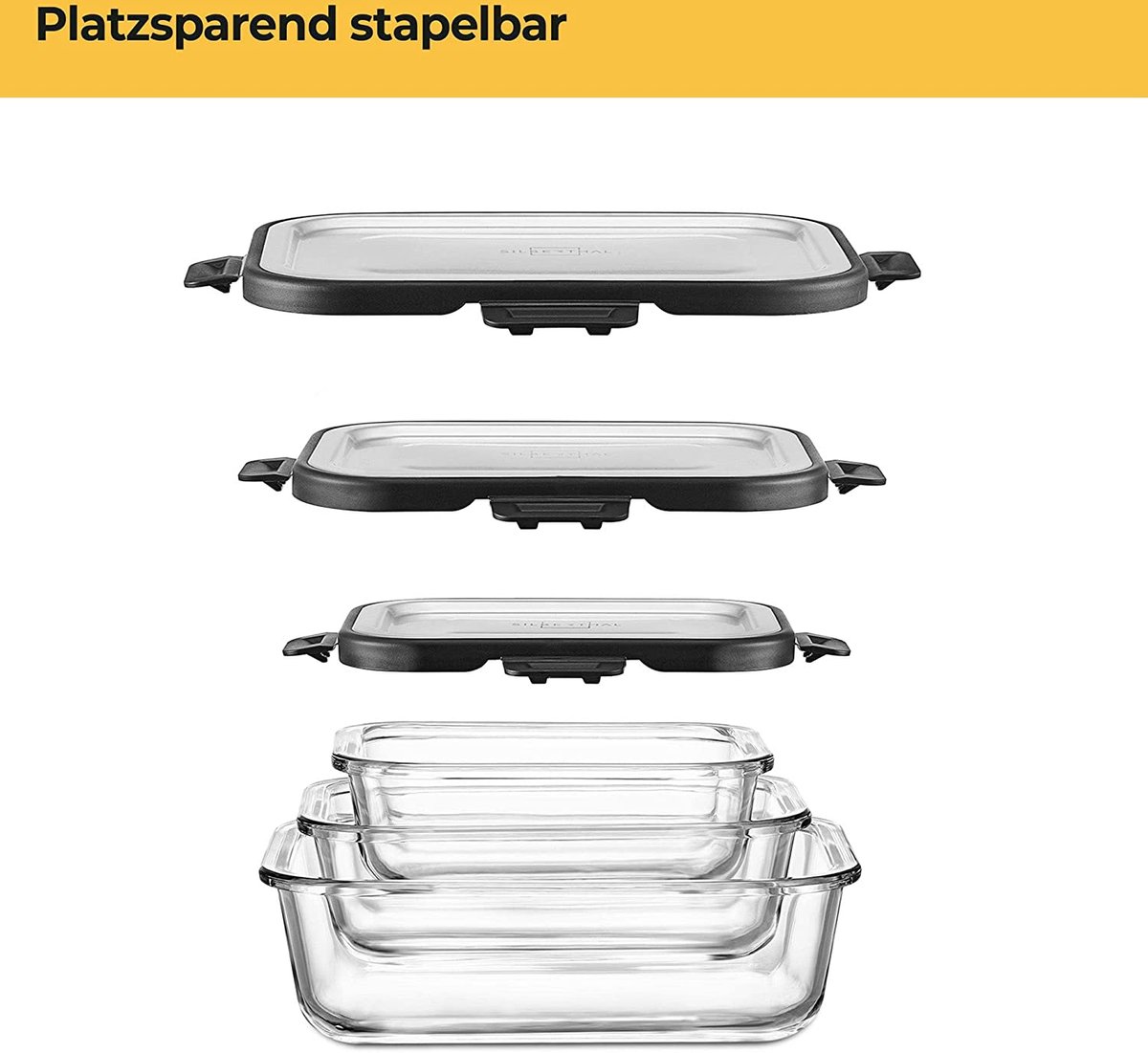 Navaris Glazen Vershoudbakjes 4 Stuks - Meal Prep Bakjes Met Deksel 4x Vershouddoos Van Glas Bpa Vrij Luchtdicht Bewaarbakjes In 2 Maten