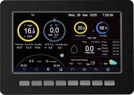 WiFi-weerstation - LCD 7 "- USB - binnensensor - Steinberg Systems
