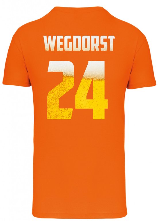 T-shirt Wegdorst 24 Bier | Oranje Shirt | Koningsdag Kleding | Oranje | maat XXL