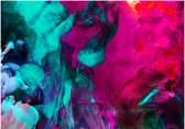 Fotobehangkoning - Behang - Vliesbehang - Fotobehang Kunst - Schilderij - Kleurrijk Abstract - Color madness - 100 x 70 cm