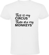 This is my circus Heren T-shirt | moeder | vader | kinderen | monkeys | klas | school | meester | juf | basisschool | grappig | Wit