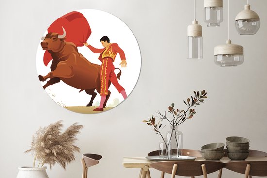 Une illustration d'un torero Wall cercle aluminium ⌀ 140 cm