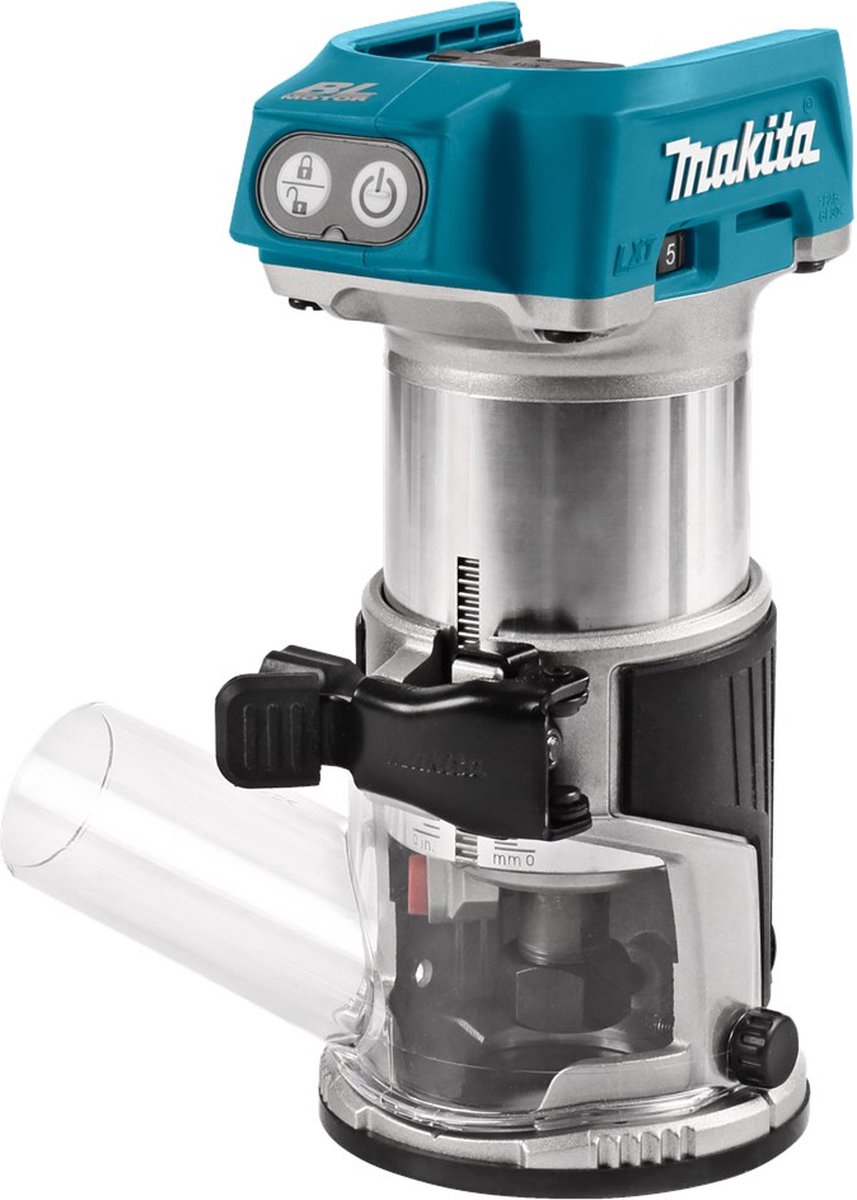 MAKITA - Affleureuse 18 V 8 mm + accessoires MAKITA - Sans batterie, ni  chargeur - DRT50ZJX3