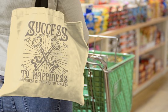 Sac Bandoulière - Sac De Plage - Clé Shopper - Rétro - Lettres - 40x40 cm - Sac Coton