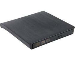 Externe DVD speler &  Brander - Highspeed DVD speler en CD speler voor Windows, Linux & Mac – USB C & USB 3.0 - Plug & Play - Zwart
