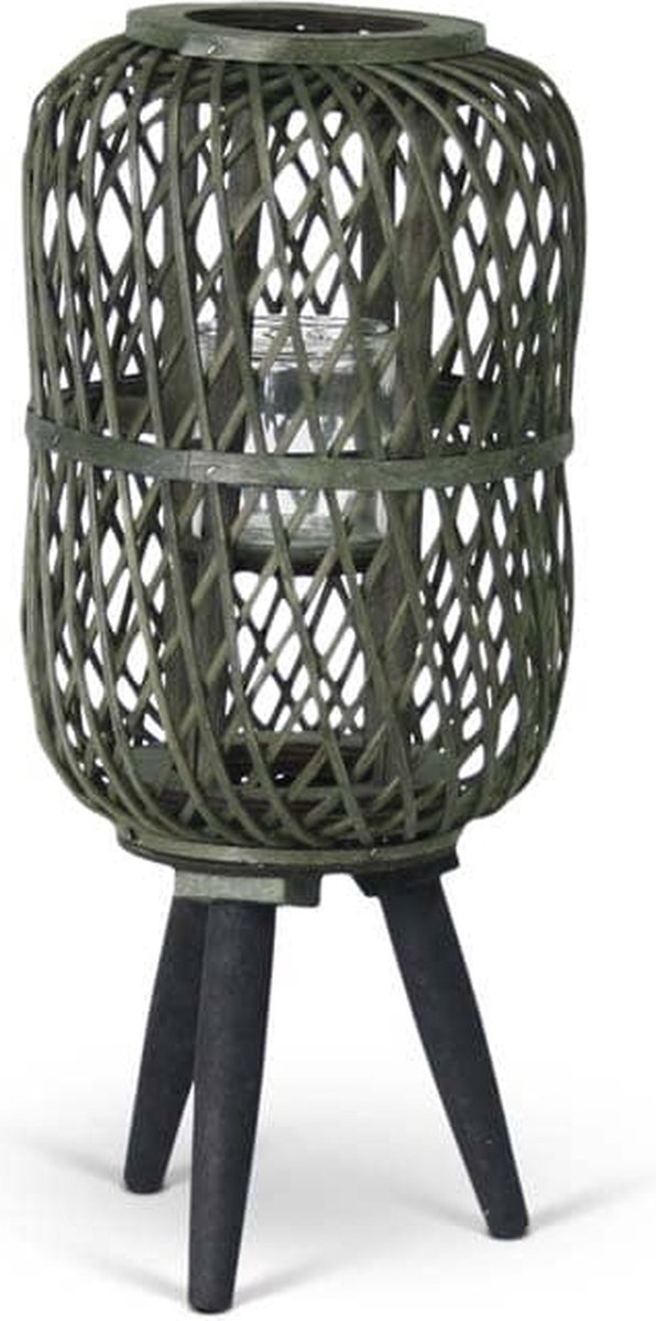 Safaary - Oosterse Kaarslichthouder Bamboe Ø 20 x 48cm