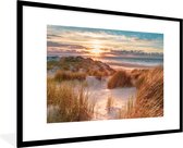 PosterMonkey - Poster - Fotolijst - Strand - Zee - Duin - Poster in lijst - Poster Frame - Wanddecoratie - Posterlijst - 90x60 cm - Kader - Foto in lijst - Poster strand - Woondecoratie