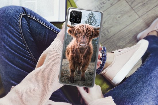 Coque Samsung Galaxy A12 - Highlander écossais - Vache - Animaux - Berg - Nature - Coque de téléphone en Siliconen