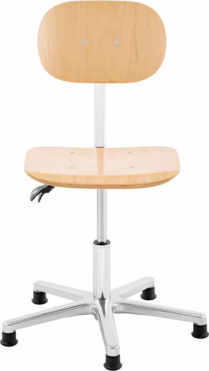 Fromm & Starck Bureaustoel - 120 kg - Wood Chrome - in hoogte verstelbaar vanaf 362 - 498 mm