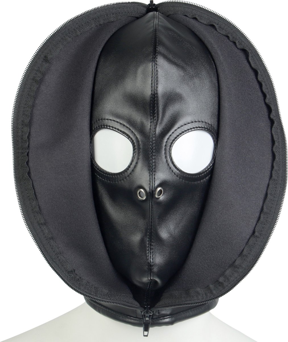Goedkoopste Banoch | Masker Close Up | zwart imitatie leer | Bondage