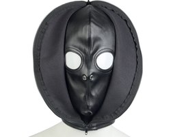Banoch | Masker Close Up | zwart imitatie leer | Bondage