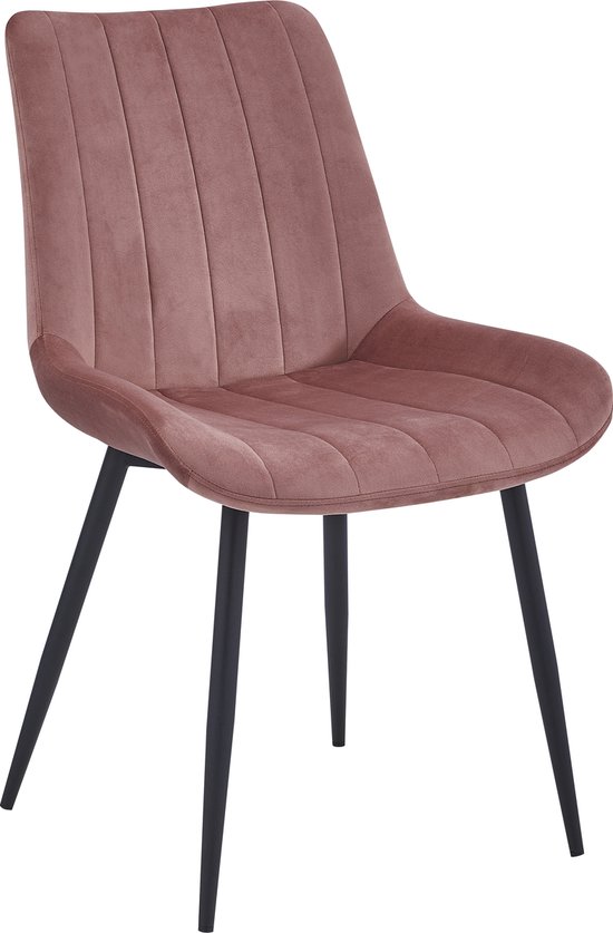 Set van 4 stoelen - Hoogwaardig fluweel - Goudkleurige metalen poten - Beige