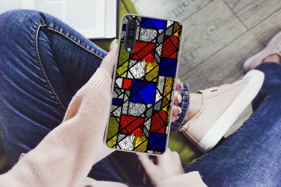 Coque Samsung Galaxy A30s - Mondrian - Glas - Oude Meesters - Oeuvre - Abstrait - Peinture - Coque de téléphone en Siliconen
