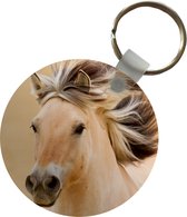 Sleutelhanger - Paarden - Dieren - Manen - Portret - Plastic - Rond - Uitdeelcadeautjes