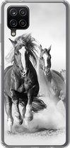 Geschikt voor Samsung Galaxy A12 hoesje - Paarden - Dieren - Illustratie - Siliconen Telefoonhoesje