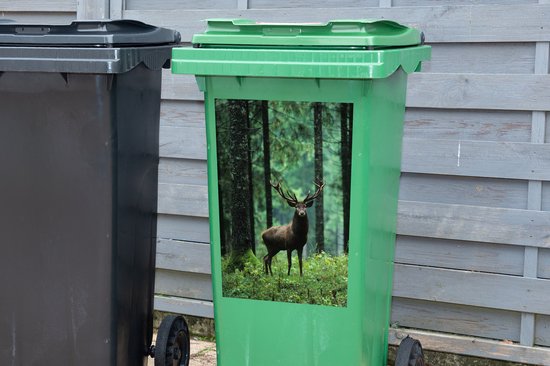 Container sticker Hert - Bos - Bomen - Dieren - Natuur - 40x60 cm - Kliko sticker