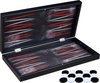 Afbeelding van het spelletje Klassiek Leren Backgammon - Grote koffer - Turks Tavla - Maat XXL 48cm