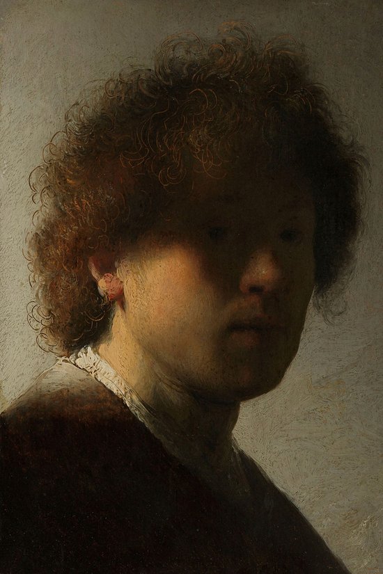 Zelfportret, Rembrandt van Rijn, ca. 1628 Canvas Print