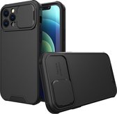 Mobigear Hoesje geschikt voor Apple iPhone 14 Telefoonhoesje Hardcase | Mobigear Cam Slide Backcover met Camera Slider | iPhone 14 Case | Back Cover - Zwart