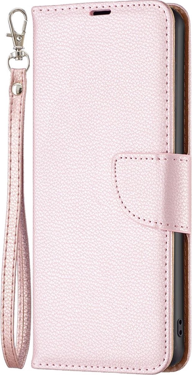 Mobigear Telefoonhoesje geschikt voor Samsung Galaxy S23 Hoesje | Mobigear Excellent Bookcase Portemonnee | Pasjeshouder voor 2 Pasjes | Telefoonhoesje voor Pinpas / OV Kaart / Rijbewijs - Roségoud