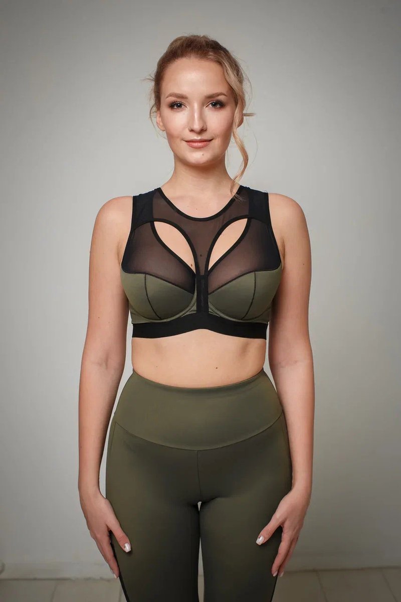 MILENKA groene sport BH - met beugel - Maat 80B