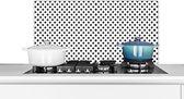 Spatwand - Patronen - Kruis - Design - Zwart - Wit - 90x45 cm - Spatscherm