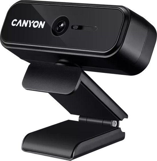 Canyon C2 -N HD Webcam - Webcam - Full HD 1080P - Ingebouwde microfoon - 360 graden rotatie - Privacy sluiter - Compatibel met Skype, Zoom, MS -teams, Google Meet