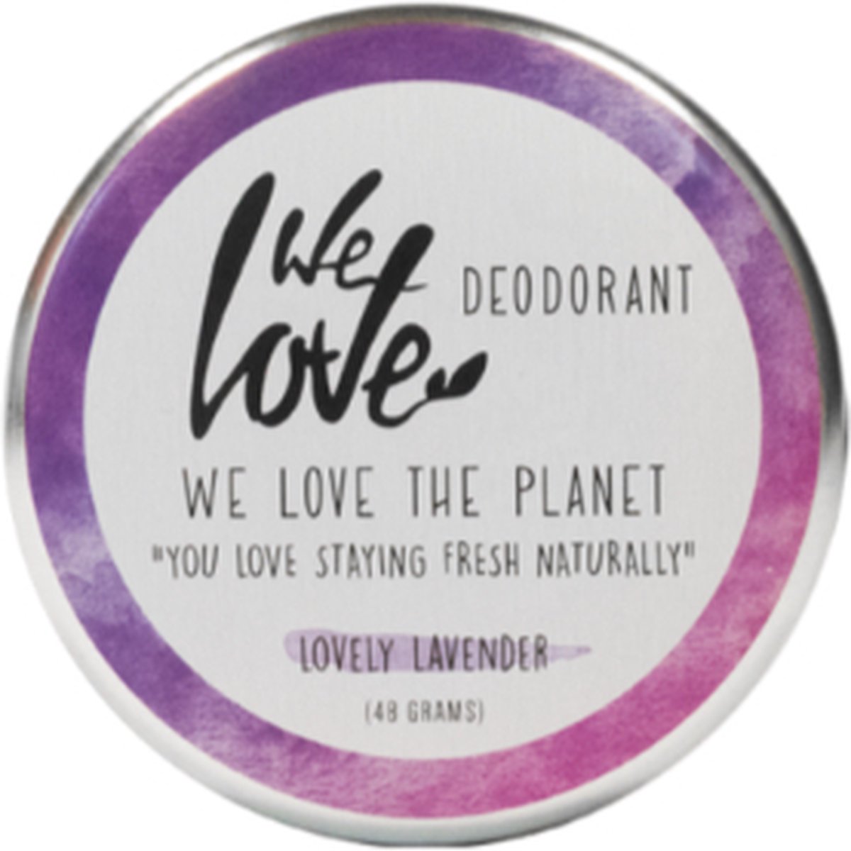 Deodorant Tin | Lovely Lavender | We Love The Planet | Deo | Lavendel | Geen Onnodige Toevoegingen | 40 ML | Blikje | Natuurlijk | 95% Gerecycled |