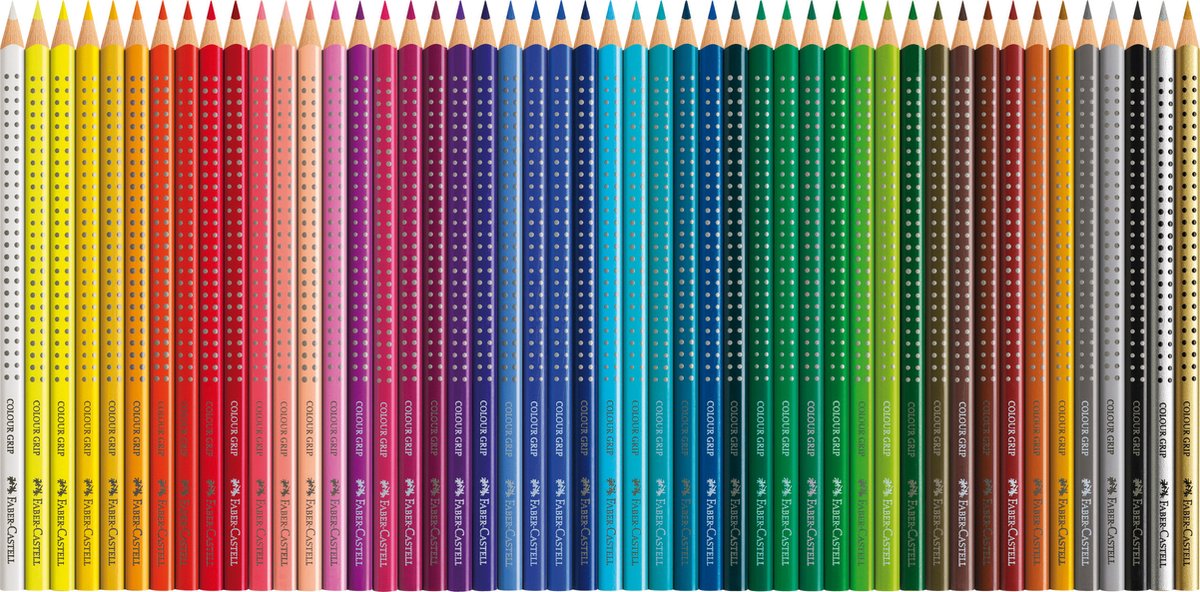 Faber-Castell 112448 - Kleurpotlood Colour Grip 48-delig, metalen etui