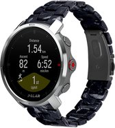 Bracelet Smartwatch en résine - Convient au bracelet en résine Polar Grit X - noir/blanc - Strap-it Watchband / Wristband / Bracelet