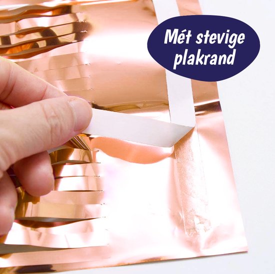 2 Packs 2M* 1M Goud Metallic Klatergoud Kleurrijke Folie Fringe Gordijnen Foto Booth Props voor Verjaardag Bruiloft Verloving Bruids Baby Shower Bachelorette Vakantie Viering Party Decoraties