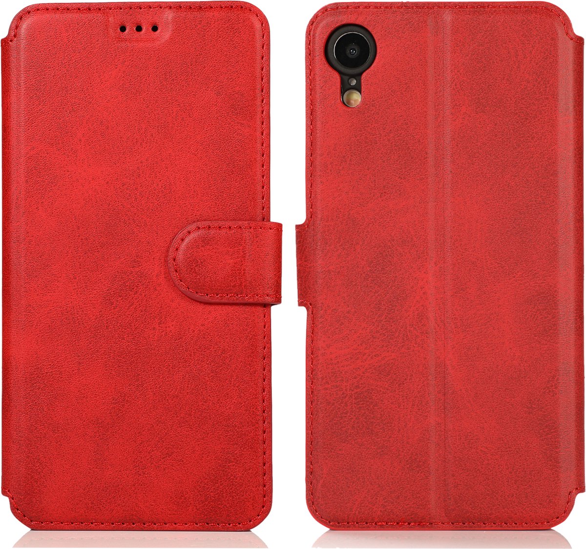 Bookcase Geschikt voor Apple iPhone XR - Rood - Pasjeshouder - Portemonnee