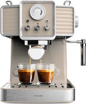 Cecotec Express Power Espresso 20 Tradizionale Light Beige, 1350 W, expresso et cappuccino, 20 bars et thermobloc, évaporateur