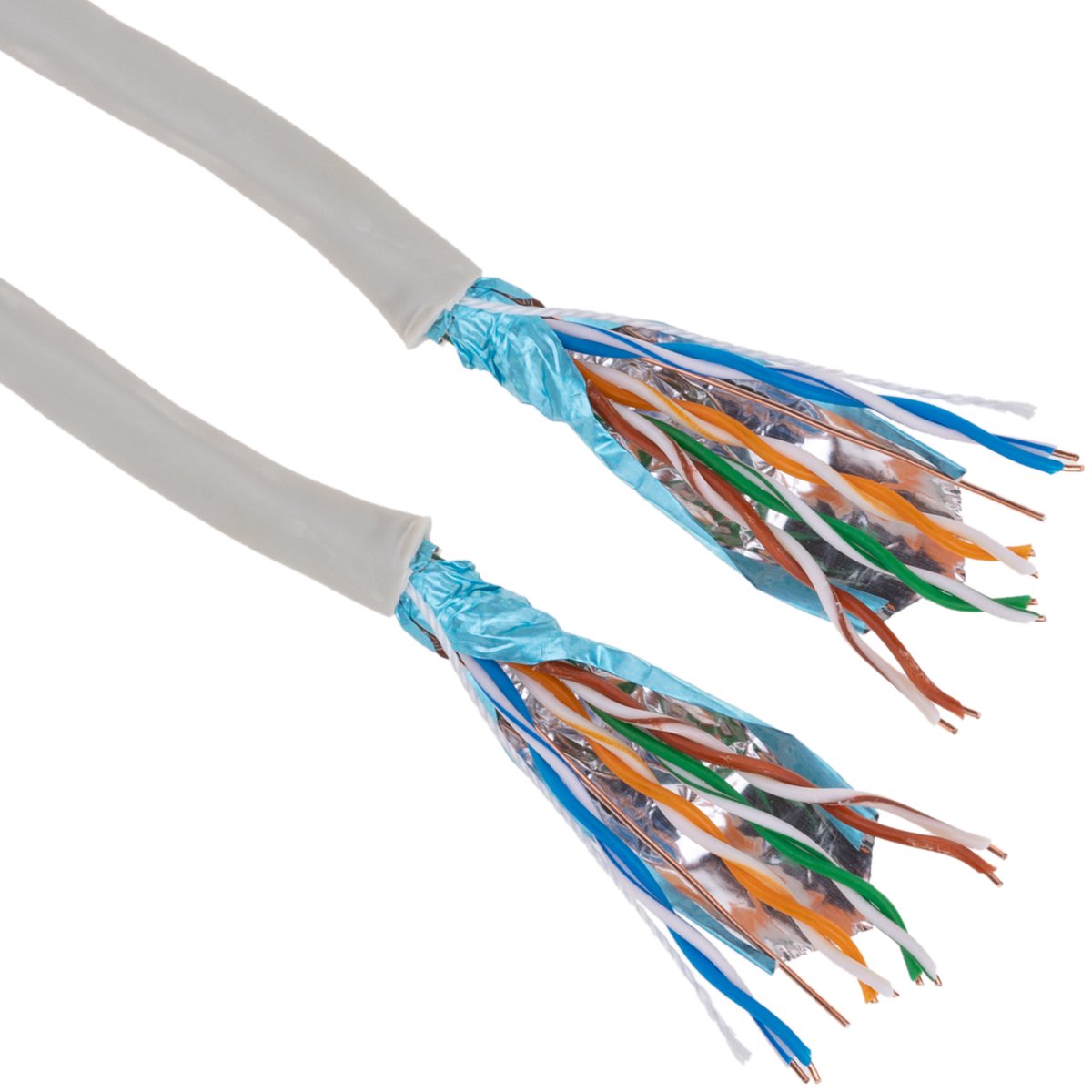 BeMatik - 305 m stijve grijze Cat.5e FTP ethernet netwerkkabelhaspel