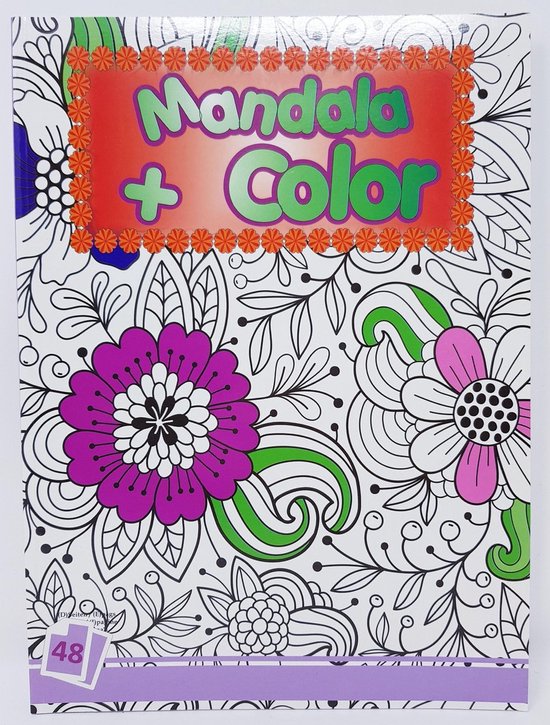 Mandala kleurboek voor volwassenen – 4 assorti – 48 bladzijden met mooie mandala platen