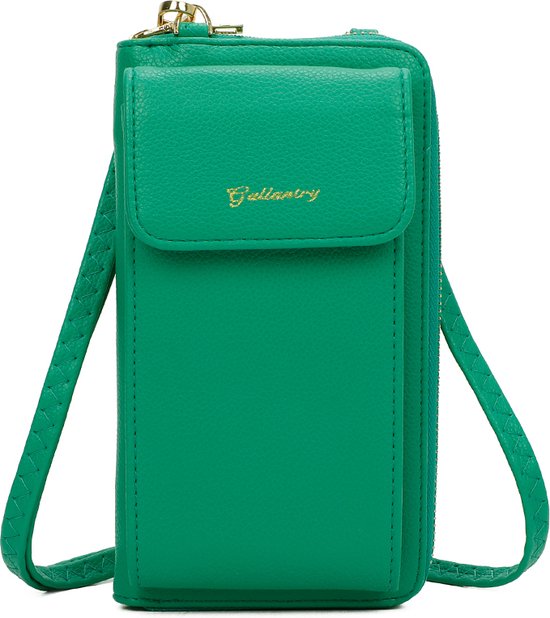 Gallantry - Bandoulière - sac pour téléphone - portefeuille - Téléphone portable - Smartphone - Vert