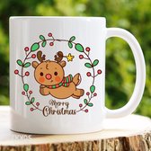 Merry Christmas Mok - Kerstversiering - Kerstcadeau - Grappige cadeau - Thee glaze - Mokken - Cadeau voor man - Cadeau voor vrouw - Valentijn cadeautjes - Koffiekopjes
