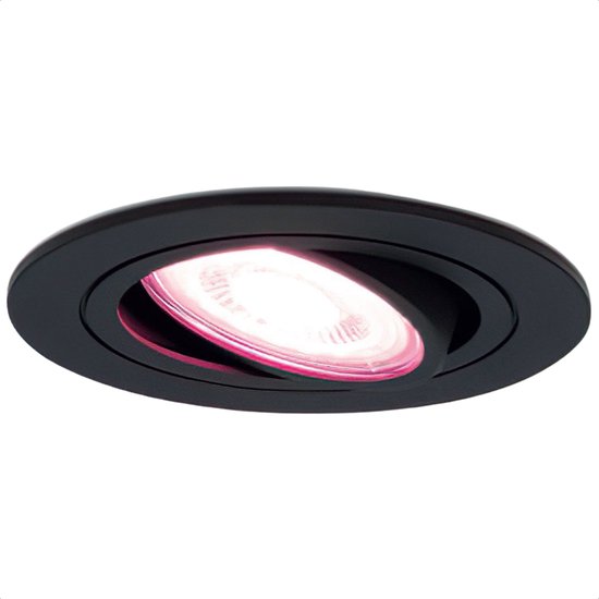Gologi Slimme Inbouwspots - Smart LED Downlight Dimbaar - Kantelbaar - RGB+CCT Licht - Gu10 LED Lamp